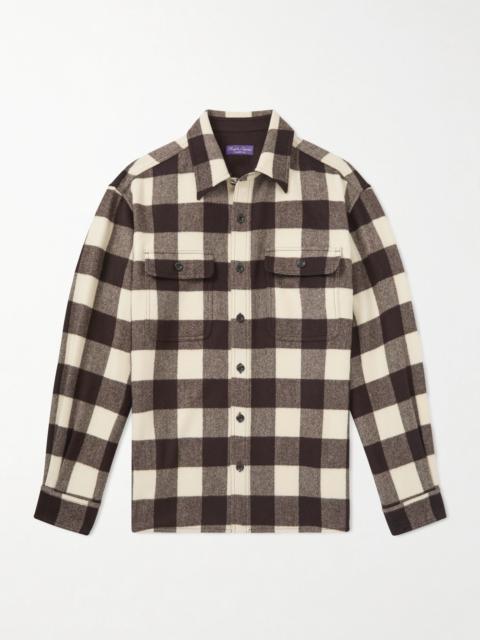Ralph Lauren Gable Checked Wool Shirt Brown
