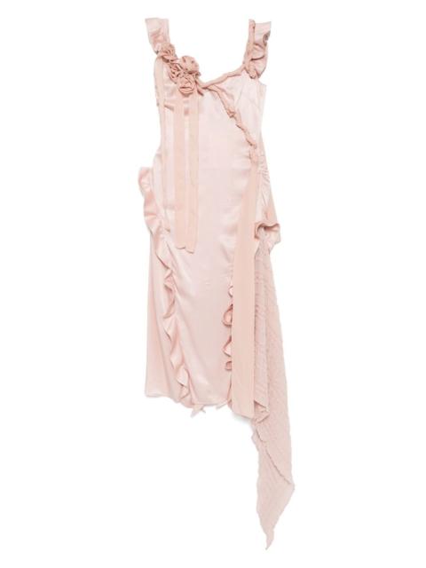 rokh gathered detail dress