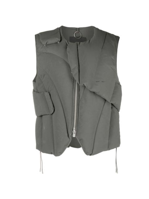 quilted layered vest