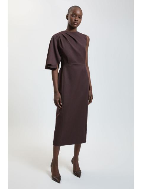 KAREN MILLEN Tailored Drape Detail Midi Dress