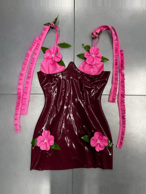 POSTER GIRL HIBISCUS FLORAL LATEX DRESS