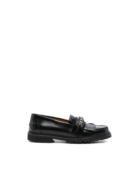 TOGA VIRILIS chain-tassel leather loafers