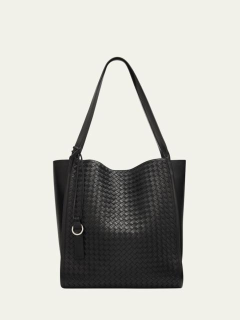 Bottega Veneta Men's Small Corriere Tote Bag in Intrecciato Leather