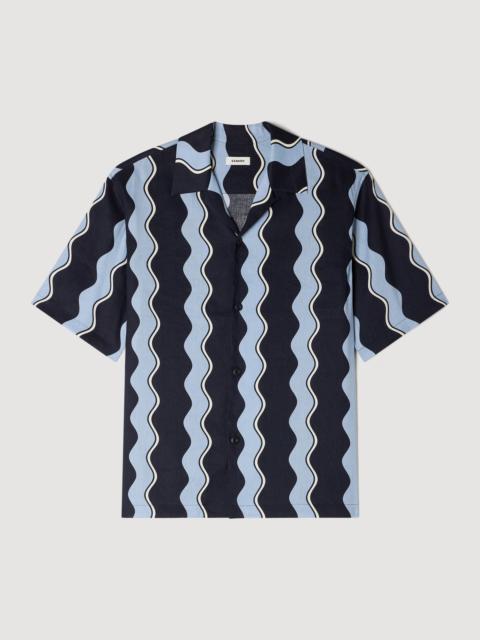 Sandro PRINTED LINEN SHIRT