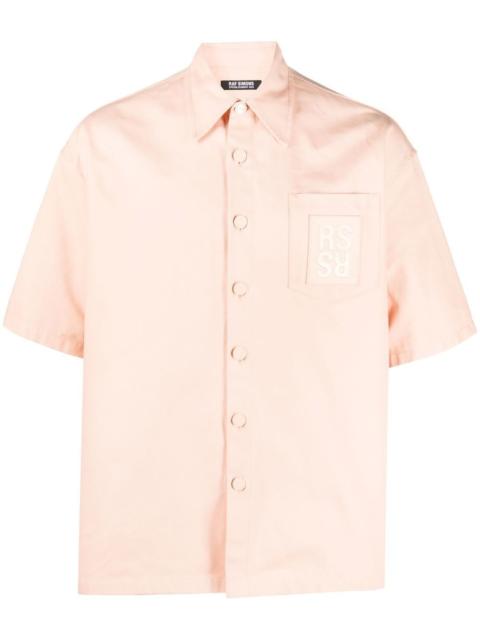 Raf Simons logo-patch cotton shirt