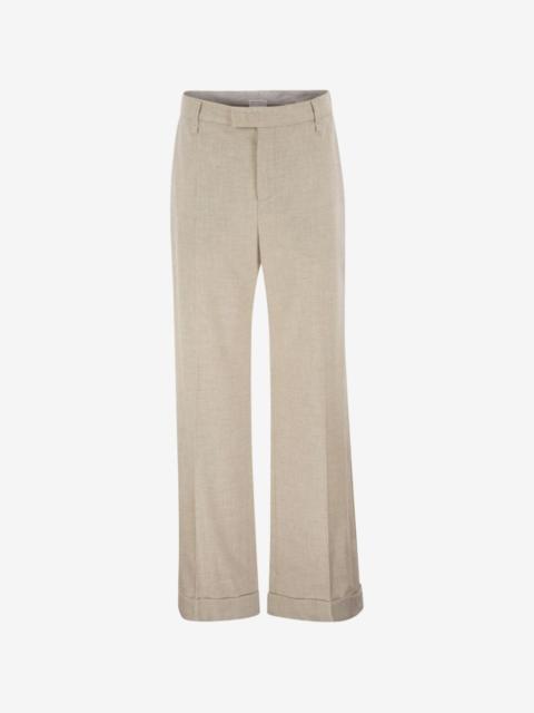Brunello Cucinelli turn-up-hem tailored trousers