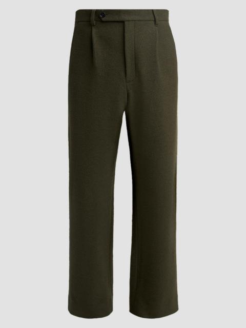 Jil Sander Men's Felted Wool-Blend Trousers - Beetle