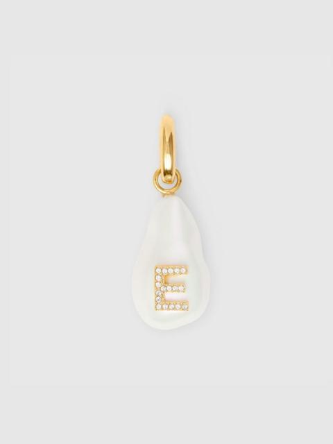 Burberry ‘E’ Crystal and Resin Pearl Letter Charm – Online Exclusive