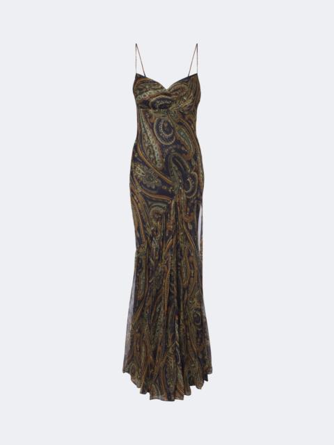 Etro Paisley silk-blend chiffon gown