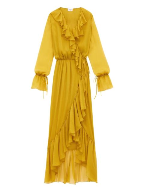 SAINT LAURENT ruffled wrap dress