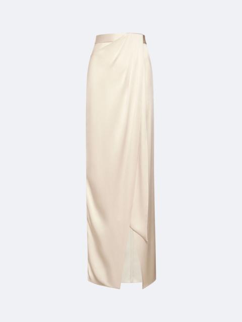 LAPOINTE Satin Wrap Maxi Skirt