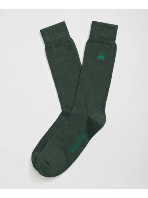 Brooks Brothers Cotton Blend Ribbed Socks
