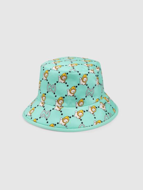 GUCCI GG animal print cotton bucket hat