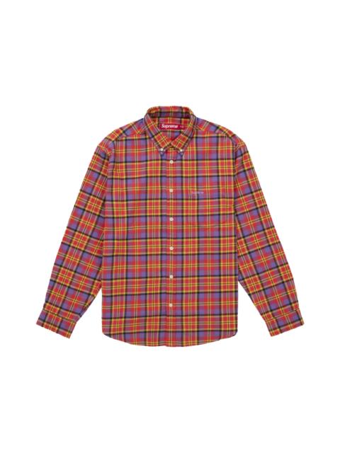 Supreme Plaid Flannel Shirt (FW25) Orange