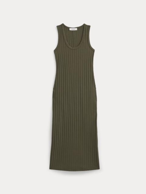 EVERLANE SCOOP-NECK MIDI DRESS IN POINTELLE KNIT