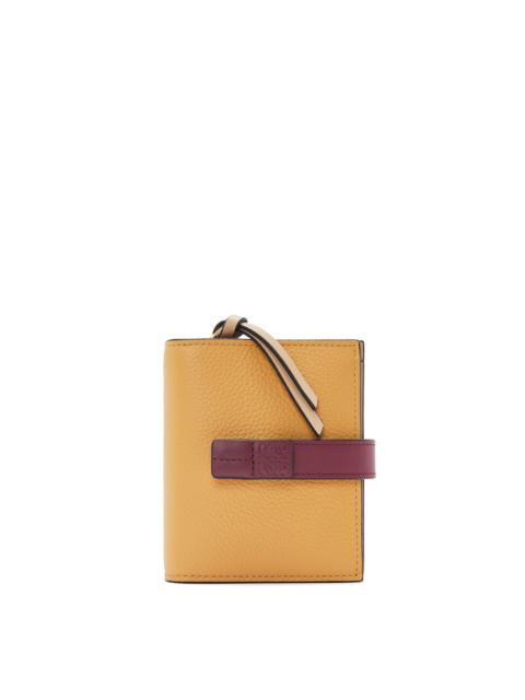 Compact zip wallet in soft grained calfskin