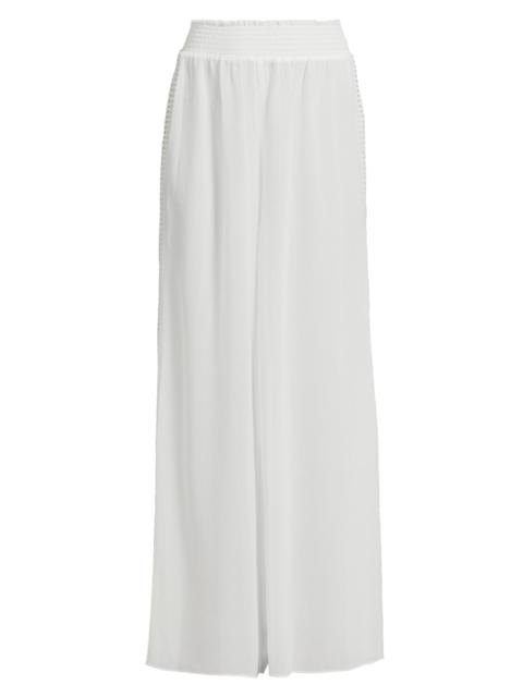RAMY BROOK Women's Dario Lace-Side Pants - White