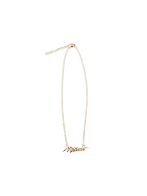 Moschino logo-lettering necklace