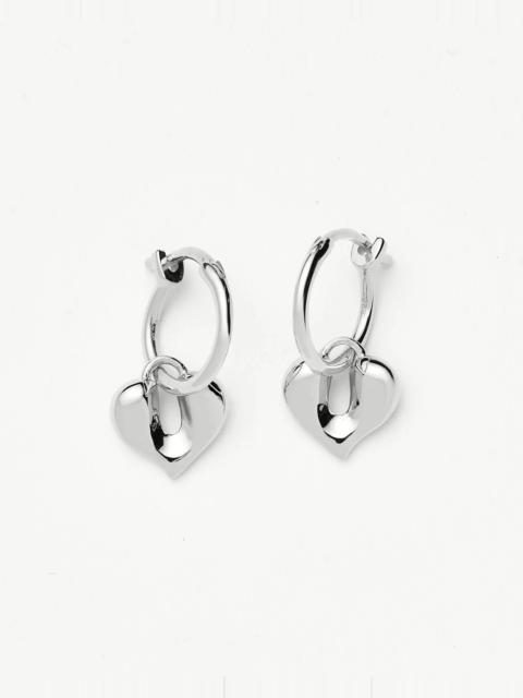 MISSOMA Molten Heart Charm Hoop Earrings