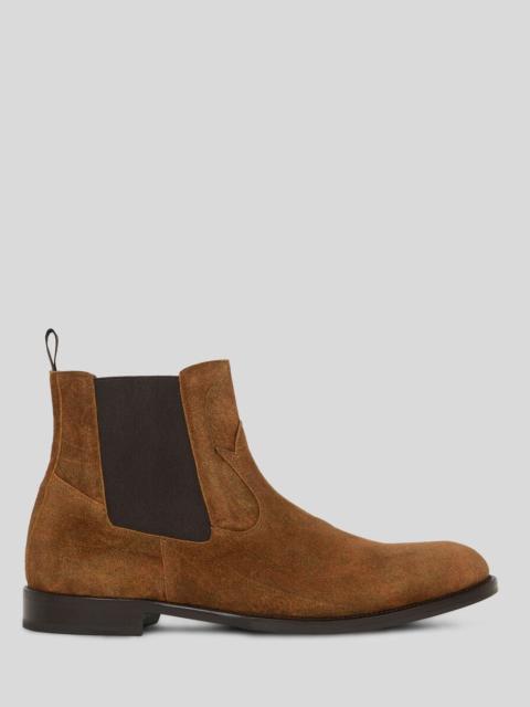 Etro SUEDE CHELSEA ANKLE BOOTS WITH ARNICA MOTIF