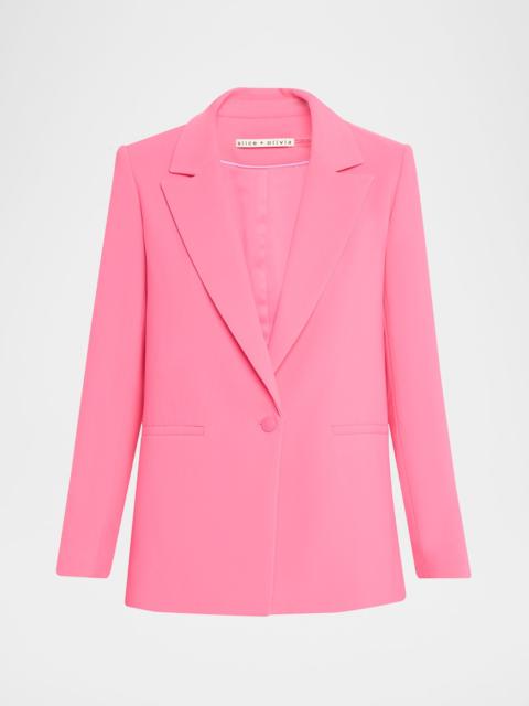 Alice + Olivia Denny Notch-Collar Boyfriend Blazer