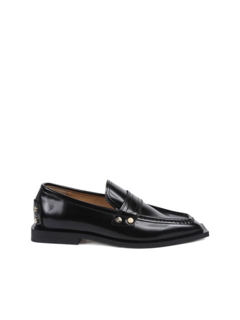 GANNI studs square-toe loafers