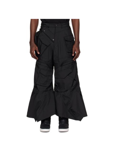 Junya Watanabe MAN Black Asymmetric Cargo Pants