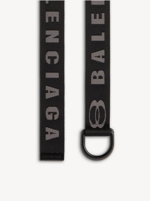 BALENCIAGA Men's D Ring Belt in Dark Grey