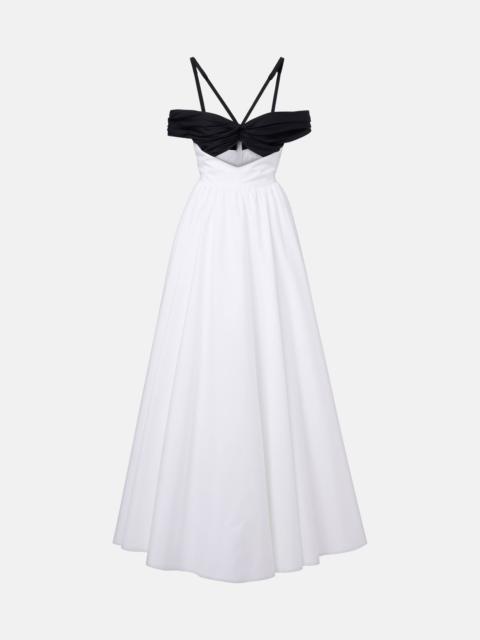 GIAMBATTISTA VALLI Cutout ruched off-shoulder cotton gown