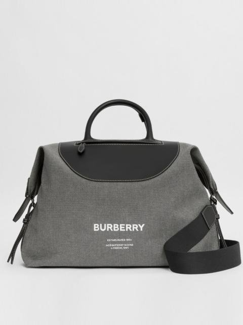 Burberry Horseferry Print Canvas and Leather Holdall