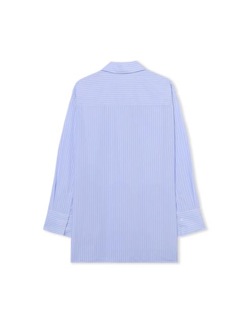 Off-White Striped Poplin Shirt Dress