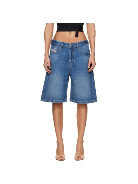 Diesel Blue Clean-Washed Denim Shorts