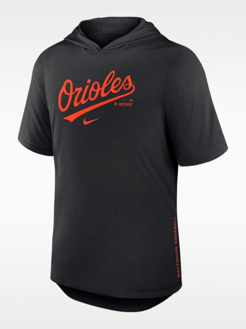 Nike Baltimore Orioles Arched Wordmark Men's Nike Dri-FIT MLB Hooded T-Shirt