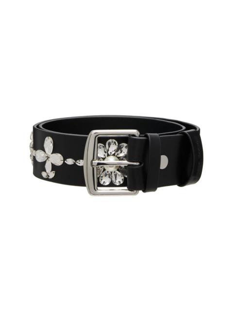 Simone Rocha Black Embellished Leather Belt