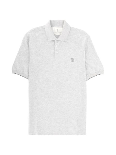 Brunello Cucinelli logo-embroidered polo shirt