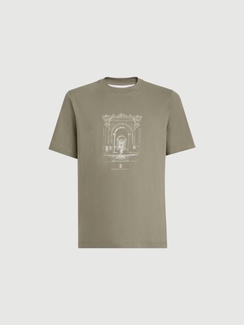Brunello Cucinelli Cotton jersey crew neck T-shirt with print
