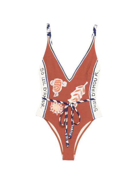 ALÉMAIS Soleil D'Amour printed swimsuit
