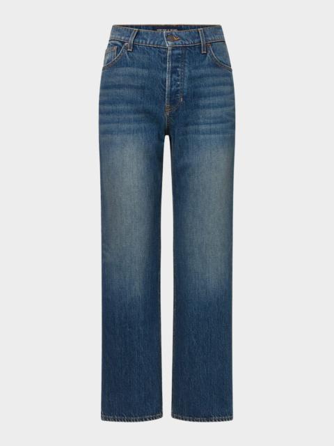 VERONICA BEARD Leah Mid-Rise Straight Jeans
