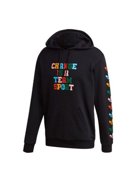 adidas adidas originals Cts Multi Hdy Multi-Color Alphabet Printing Pullover Black GP4439