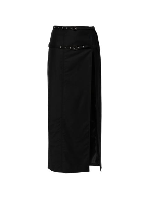 Kura side-slit pencil skirt