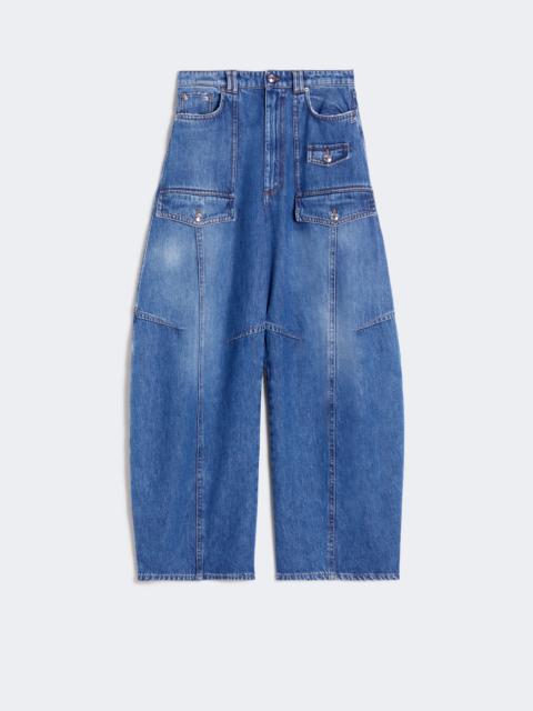Sportmax VIOLINO Denim cargo trousers - MIDNIGHTBLUE