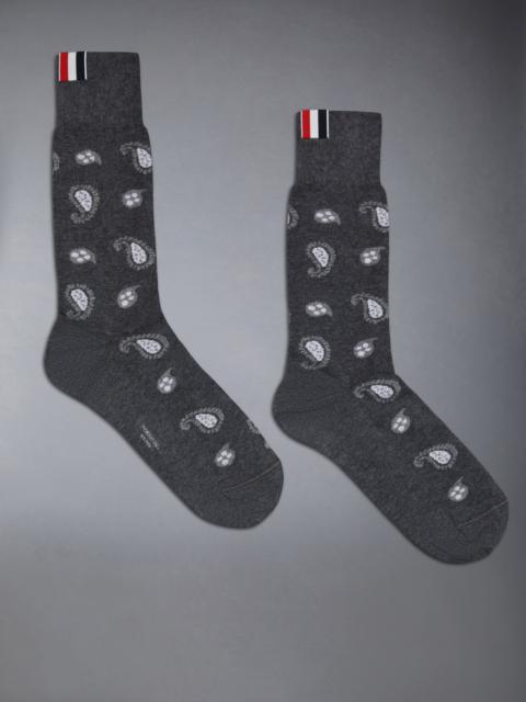 Thom Browne Paisley Cotton Mid Calf Socks