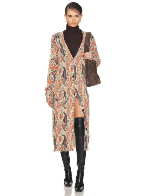 R13 Printed Long Cardigan