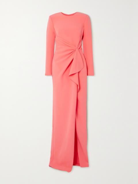 Safiyaa Taylora Draped Crepe Gown