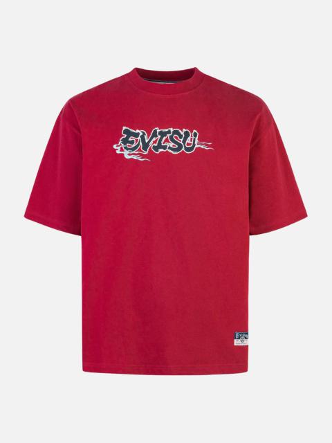 EVISU Logo and Ninja Daruma Daicock Print Loose Fit T-shirt