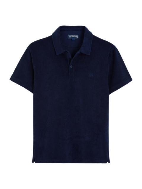 Vilebrequin Men's Organic Cotton Terry Polo Shirt - Bleu Marine