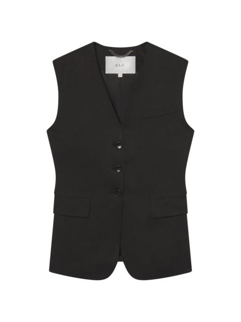 A.L.C. Noa Lace Up Linen Vest