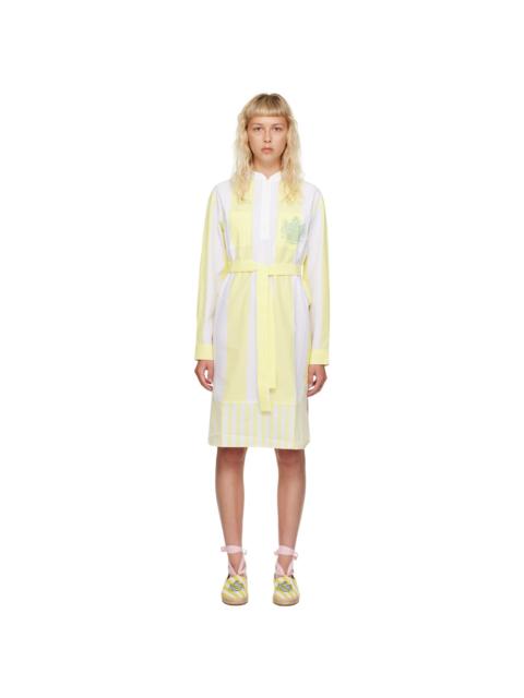 Maison Kitsuné White & Yellow Hotel Olympia Edition Poolside Dress