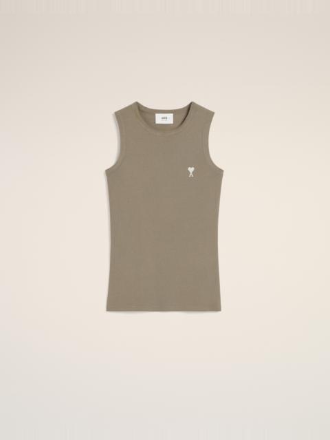 AMI Paris GREEN COTTON RIB AMI DE COEUR TANKTOP