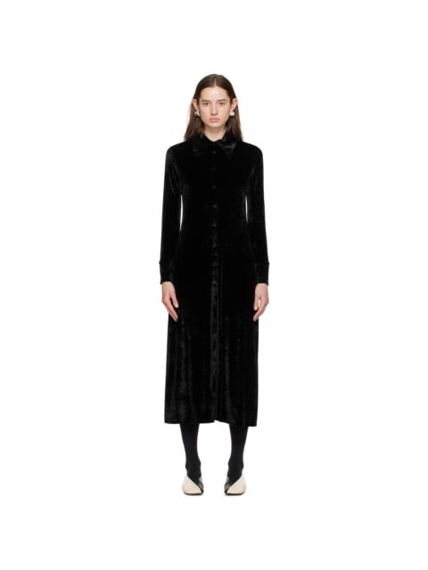 Jil Sander Black Long Sleeve Midi Dress